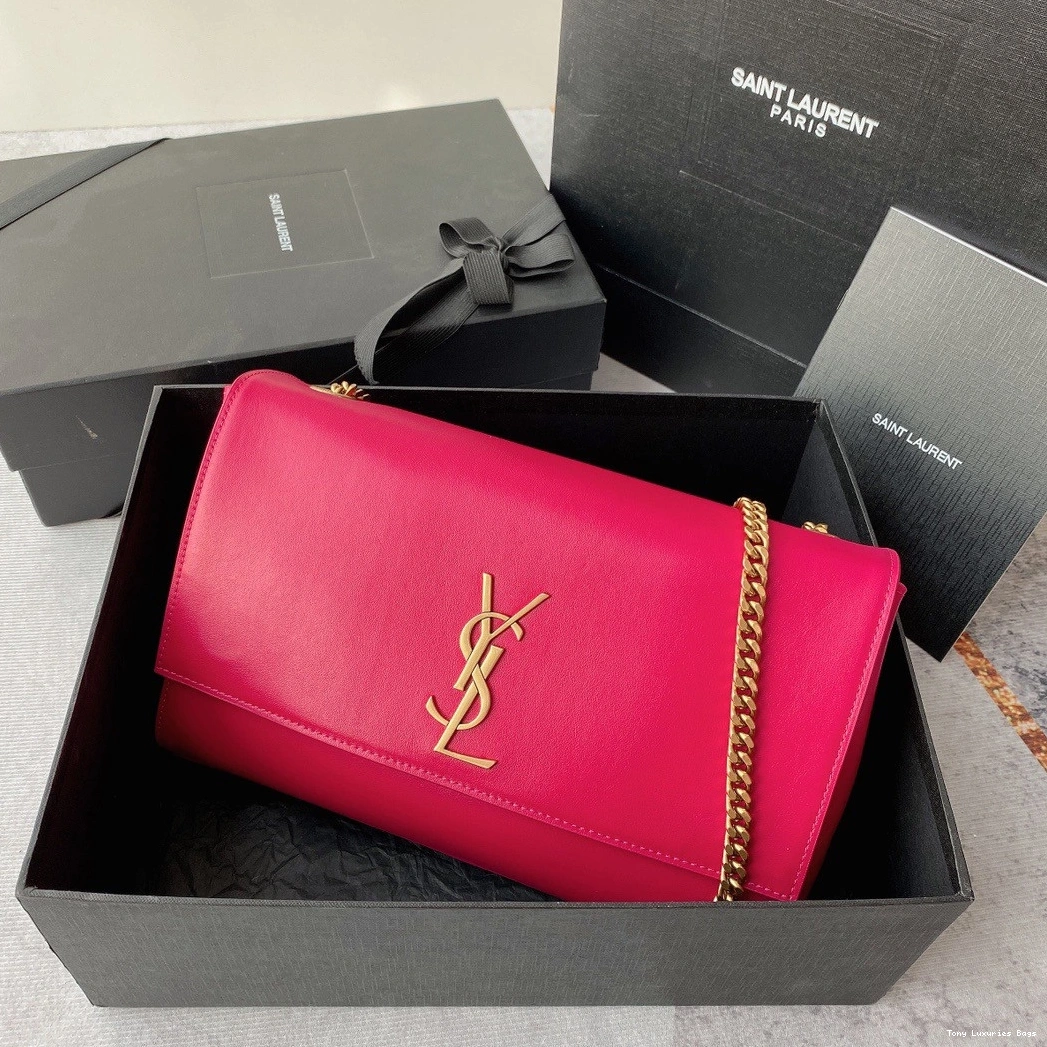 Tony Luxuries SMOOTH YSL REVERSIBLE MEDIUM KATE IN LEATHER SUEDE AND 0709